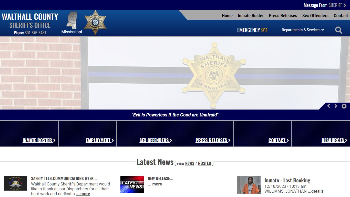 Inmate Roster - Walthall County MS Sheriff's Office